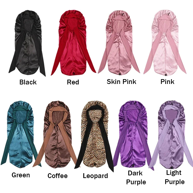 Long Satin Sleep Bonnet
