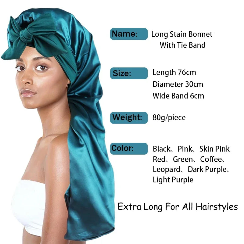 Long Satin Sleep Bonnet