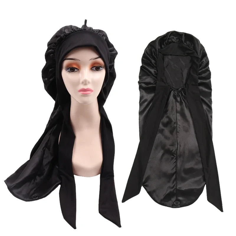 Long Satin Sleep Bonnet
