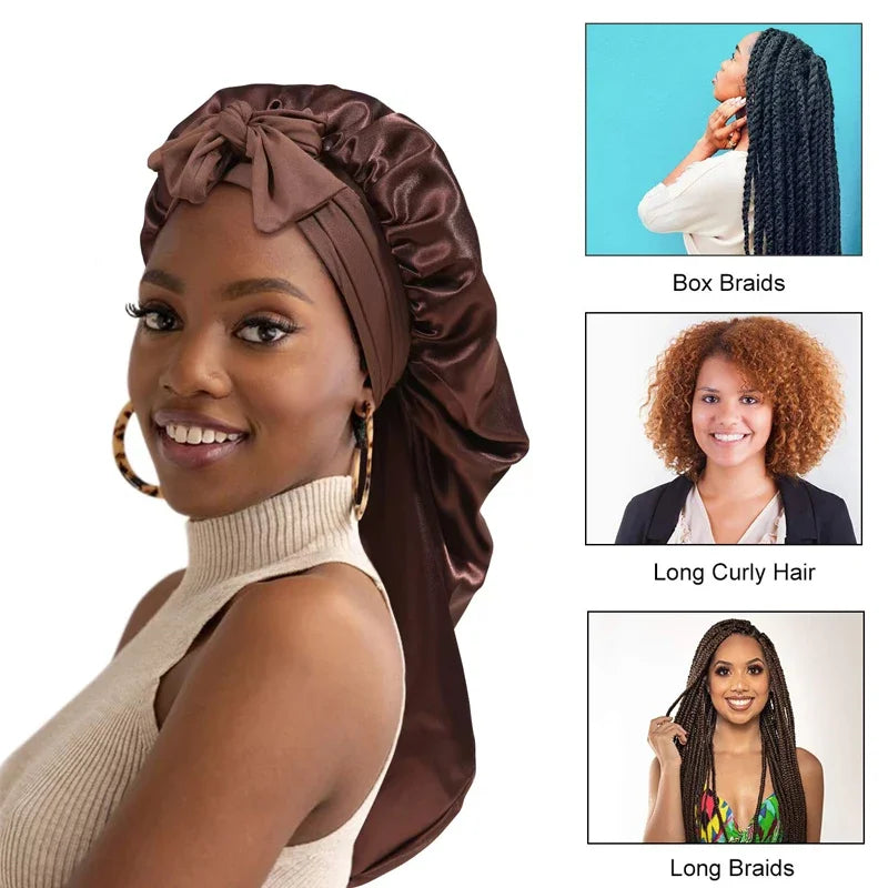 Long Satin Sleep Bonnet