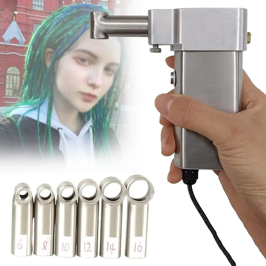 Dreadlocks Machine with 6 Replacement Head,Dreadlock Maker Machine,Electric Dreadlock Maker for Loc,Can Be Directly Work on Head