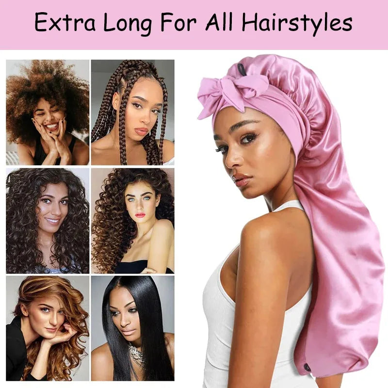 Long Satin Sleep Bonnet