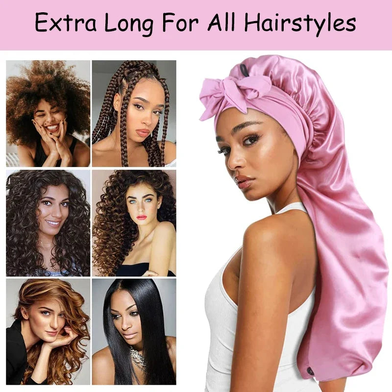 Long Satin Sleep Bonnet