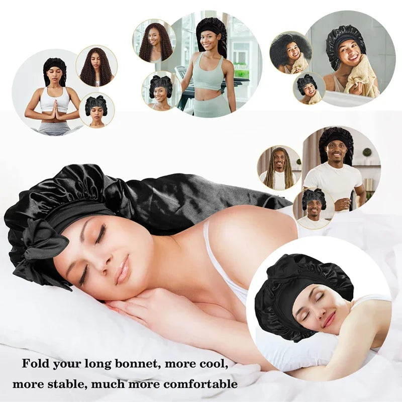 Long Satin Sleep Bonnet