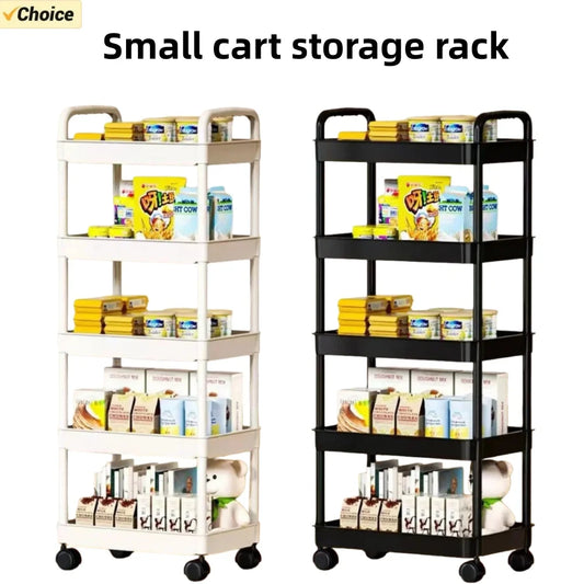 5-layer Kitchen Storage Shelf,mobile Trolley,floor Standing Multi-layer Storage Rack,For Bookshelf,snacks, fruits and Vegetables